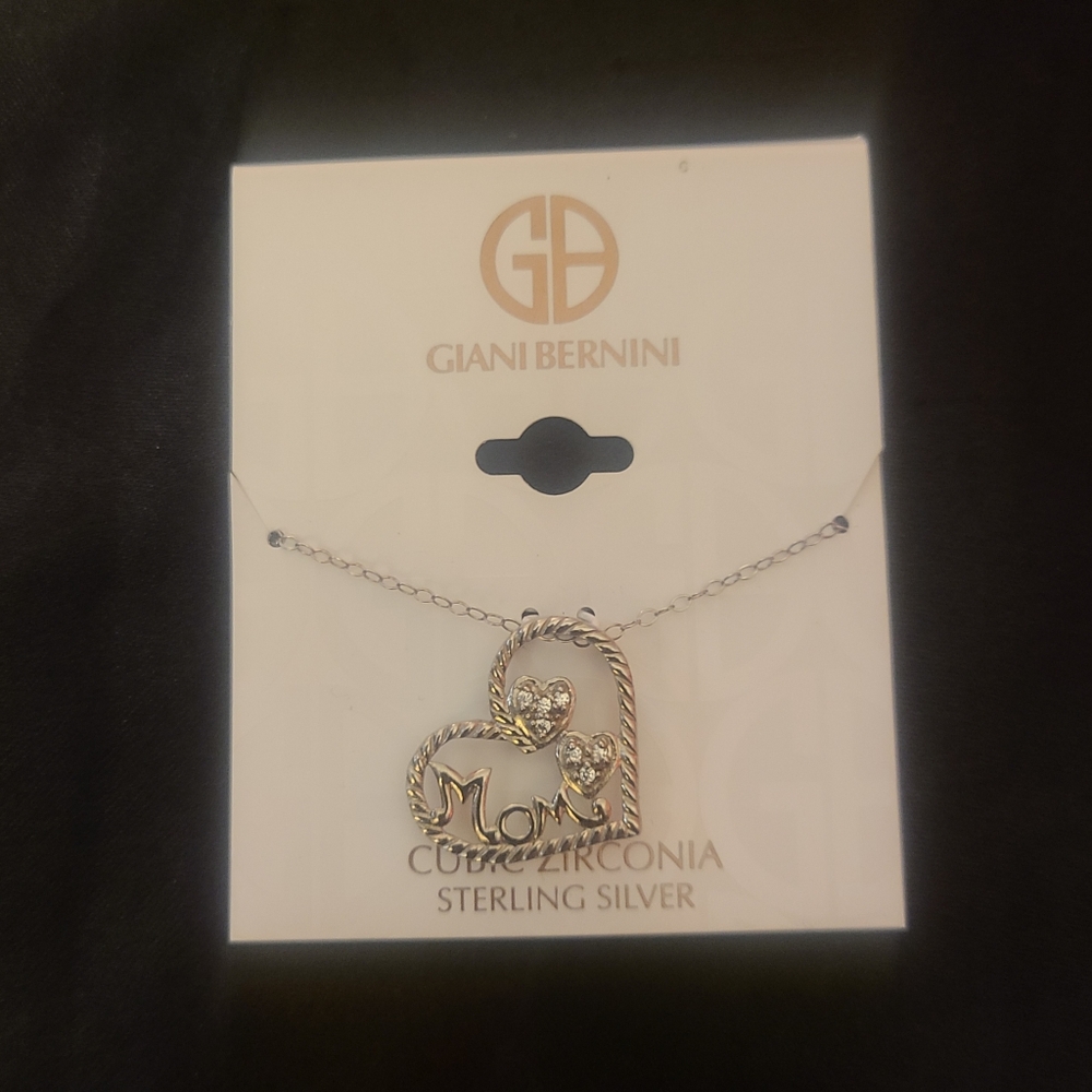 Sterling Silver "Mom" Necklace